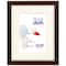 Frame USA Corporate Thin Red Mahogany Single Image Picture Frame with Mat